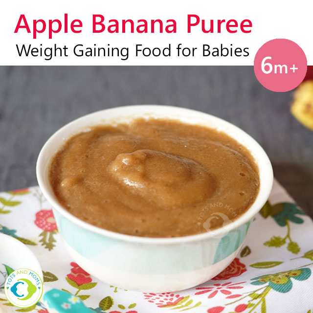 Apple Banana Puree for Babies & Toddlers